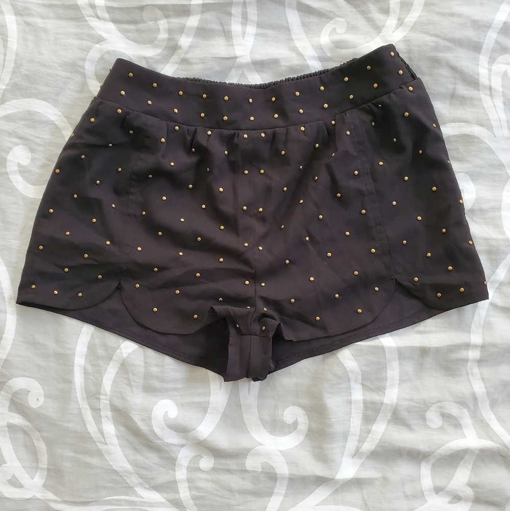 Gold Studded Short Shorts